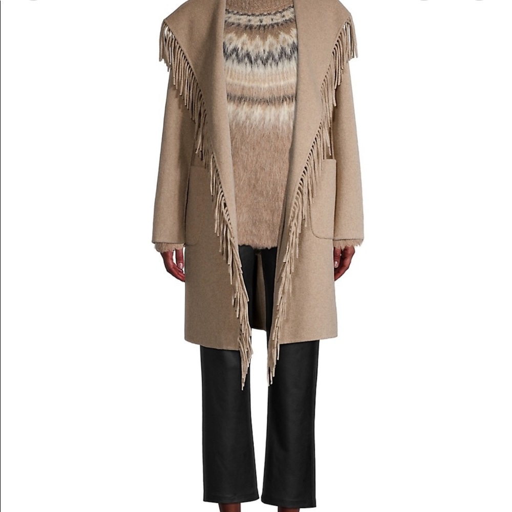 Elie Tahari Fringe Coat